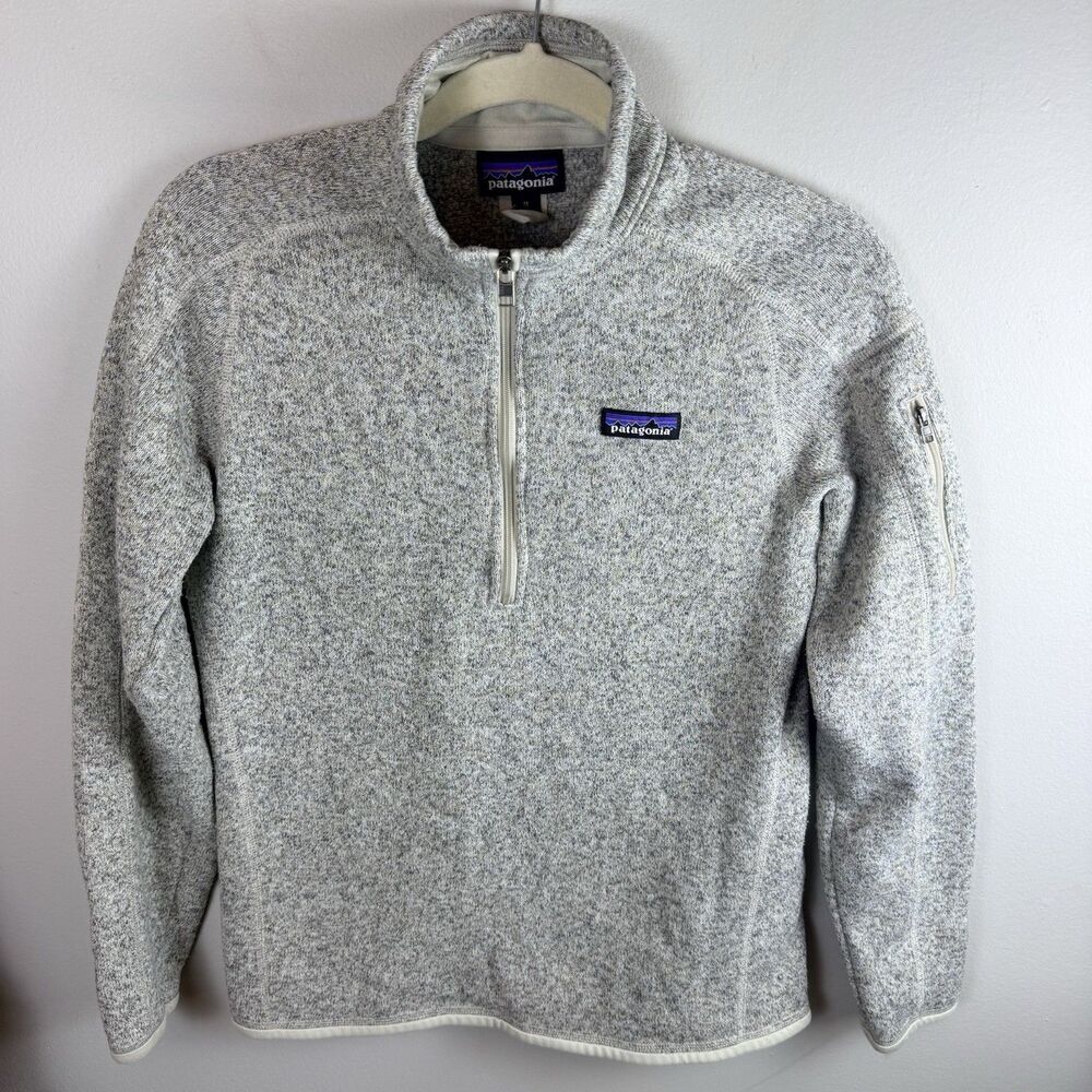 Patagonia Better Sweater Qtr Zip Fleece Womens Medium Grey Pullover